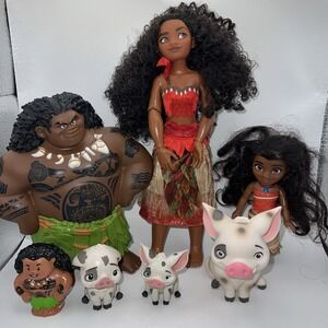 Disney Moana Set Of 7‎ - Moana Maui & Pig